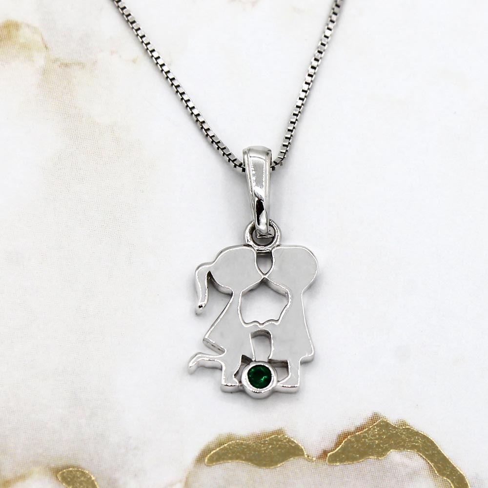 Kissing Couple Necklace in Sterling Silver Lucigo jewelry