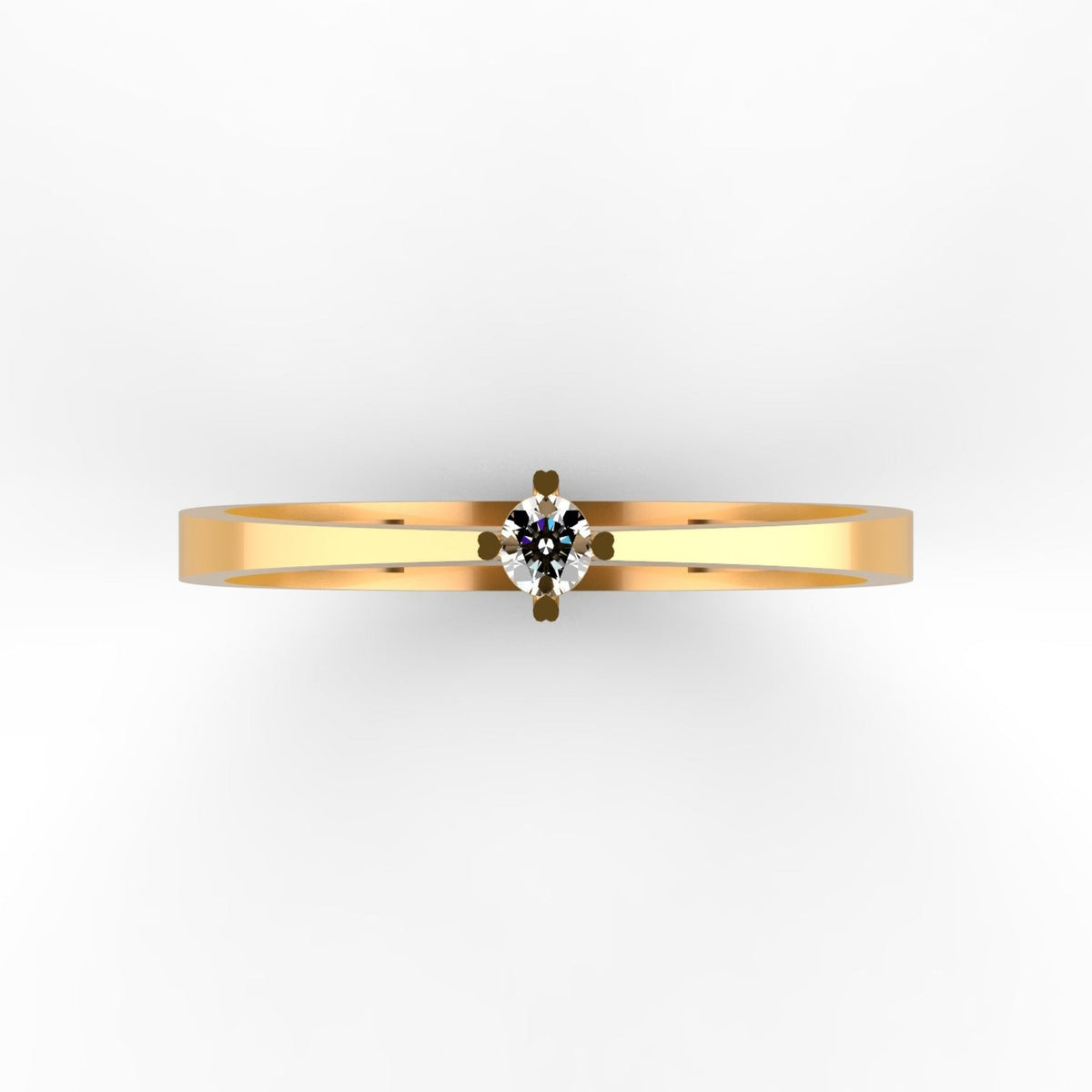 Anillo de Compromiso en Oro 18K | Joyeria Colombiana Lucigo