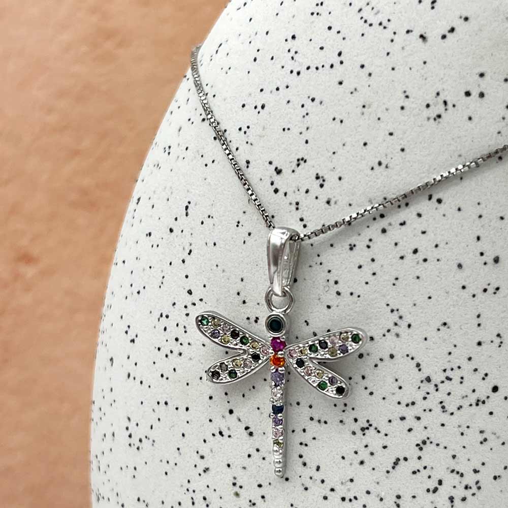 Dragonfly multicolor Neklace Lucigo Jewelry