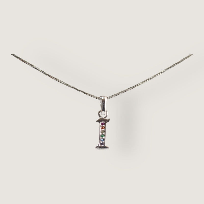 Initial Necklaces for Women. Dainty Silver Rhodium Finish Letter Necklace. Personalized Tiny Initial Pendant Necklace