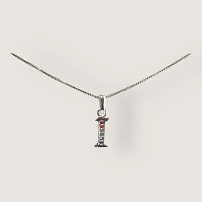 Initial Necklaces for Women. Dainty Silver Rhodium Finish Letter Necklace. Personalized Tiny Initial Pendant Necklace