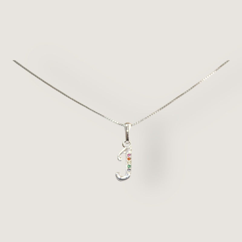 Initial Necklaces for Women. Dainty Silver Rhodium Finish Letter Necklace. Personalized Tiny Initial Pendant Necklace