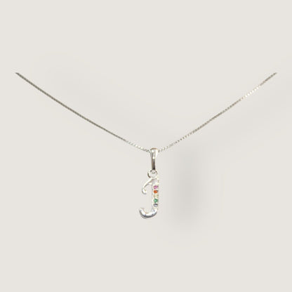 Initial Necklaces for Women. Dainty Silver Rhodium Finish Letter Necklace. Personalized Tiny Initial Pendant Necklace