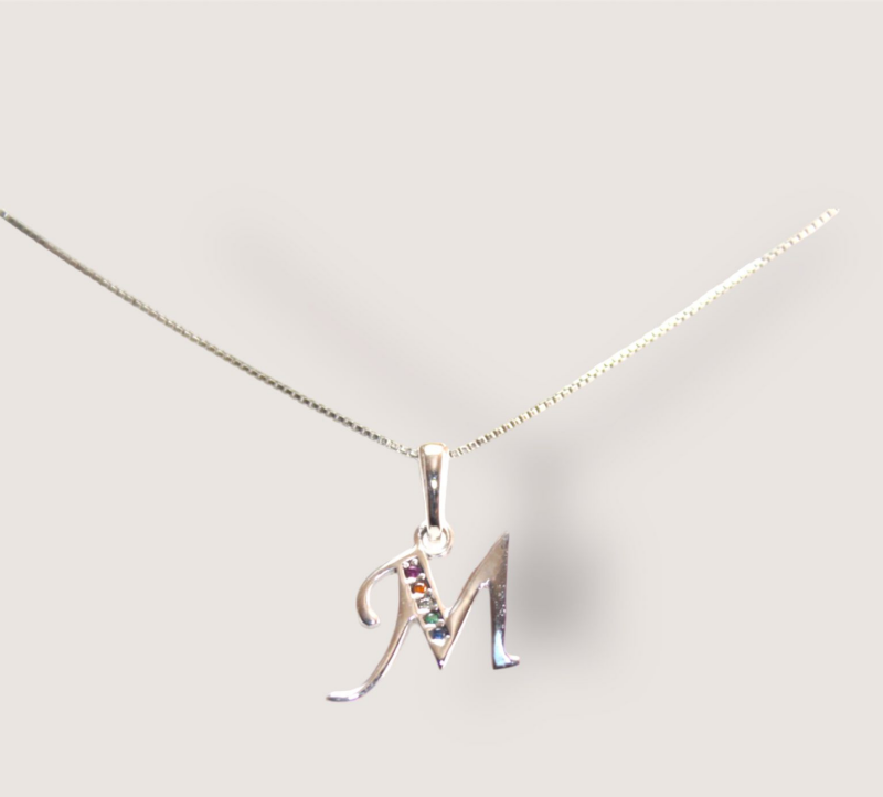 Initial Necklaces for Women. Dainty Silver Rhodium Finish Letter Necklace. Personalized Tiny Initial Pendant Necklace