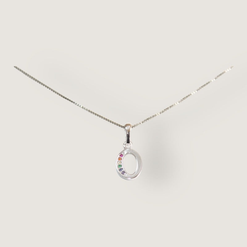 Initial Necklaces for Women. Dainty Silver Rhodium Finish Letter Necklace. Personalized Tiny Initial Pendant Necklace