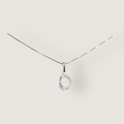Initial Necklaces for Women. Dainty Silver Rhodium Finish Letter Necklace. Personalized Tiny Initial Pendant Necklace