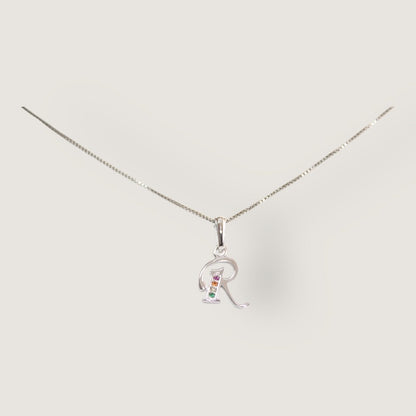 Initial Necklaces for Women. Dainty Silver Rhodium Finish Letter Necklace. Personalized Tiny Initial Pendant Necklace