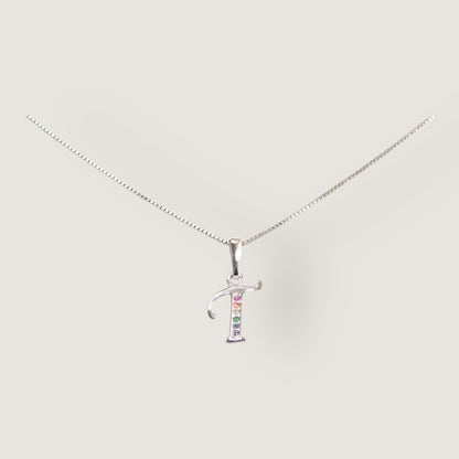 Initial Necklaces for Women. Dainty Silver Rhodium Finish Letter Necklace. Personalized Tiny Initial Pendant Necklace