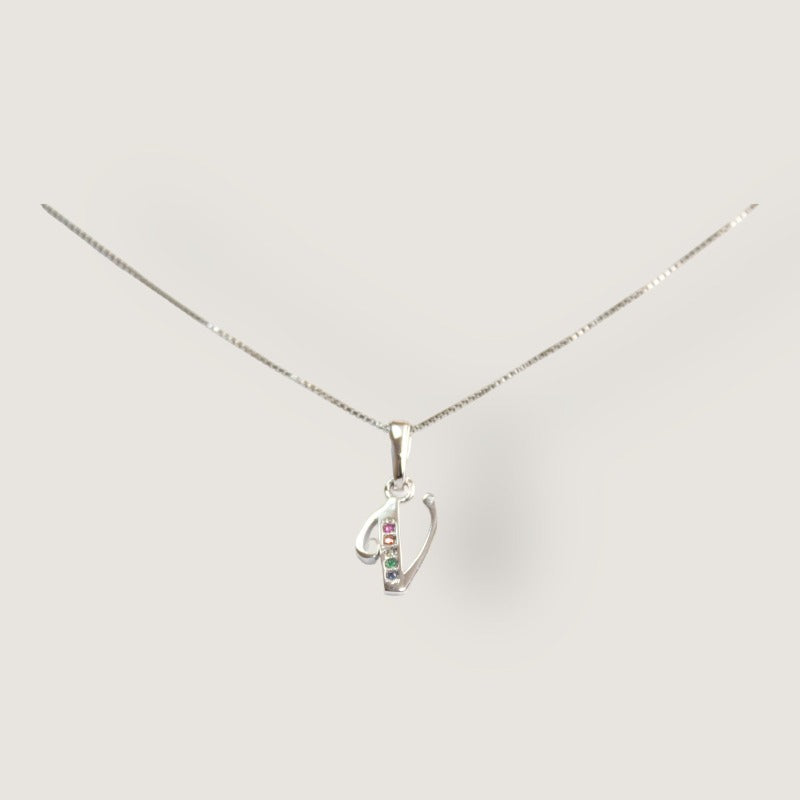 Initial Necklaces for Women. Dainty Silver Rhodium Finish Letter Necklace. Personalized Tiny Initial Pendant Necklace