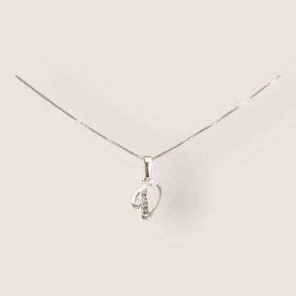 Initial Necklaces for Women. Dainty Silver Rhodium Finish Letter Necklace. Personalized Tiny Initial Pendant Necklace