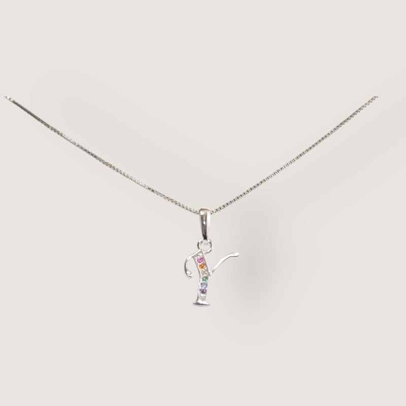Initial Necklaces for Women. Dainty Silver Rhodium Finish Letter Necklace. Personalized Tiny Initial Pendant Necklace