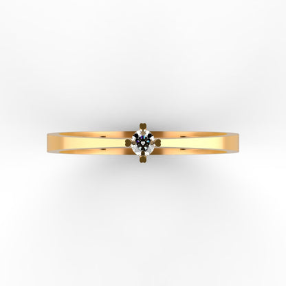 Anillo de Compromiso en Oro 18K | Joyeria Colombiana Lucigo